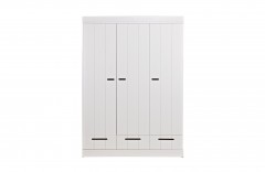 WARDROBE 3 STRIP DOORS BASIC WHITE - CABINETS, SHELVES